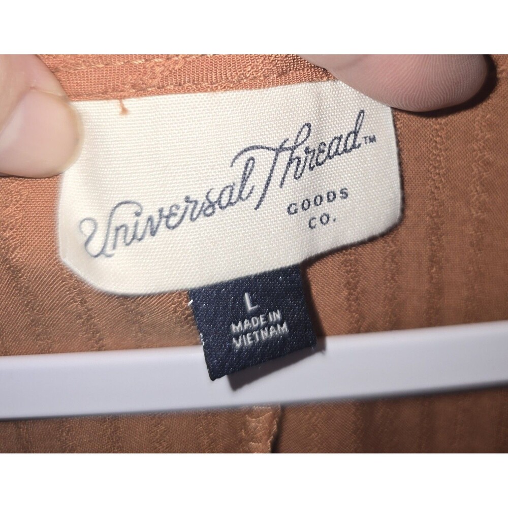 Universal Thread Tiered Tunic Dress V Neck 3/4 Sleeve Loose Flowy Shift Dress L - Picture 4 of 6